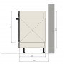 Kam Mono F - DP45 Szafka dolna do zabudowy piekarnika 45cm