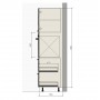 Kam Mono F - SDP60SS2/61 Słupek do zabudowy piekarnika z dwiema szufladami 60cm