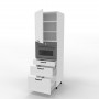 Kam Mono F - SDPK60SS3/61 Słupek z trzema szufladami do zabudowy piekarnika kompaktowego 60cm