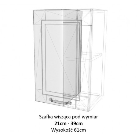 Kam Mono F W21-39.1/61_SPEC Szafka wisząca pod wymiar do 21cm do 39cm