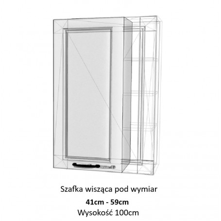 Kam Mono F W41-59.1/100_SPEC Szafka wisząca pod wymiar do 41cm do 59cm