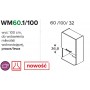 Kam Mono F WM60.1/100 Szafka wisząca z półką pod mikrofalówkę 60cm