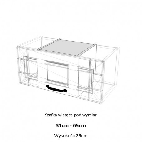 Kam Mono F WO31-65/29_SPEC Szafka wisząca niska pod wymiar 31cm do 65cm