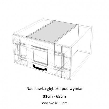 Kam Mono F WO41-65/35N_SPEC Nadstawka głęboka pod wymiar od 31cm do 65cm