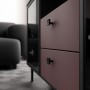 Kiss K-KOM 1 - Strukturalny burgund - Komoda z szufladami 150cm