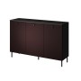 Kiss K-KOM 3 - Strukturalny burgund - Komoda trzydrzwiowa 150cm