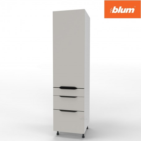 Kam Mono KC 4 SD50ST3/61 Słupek gospodarczy z trzema szufladami Blum 50cm