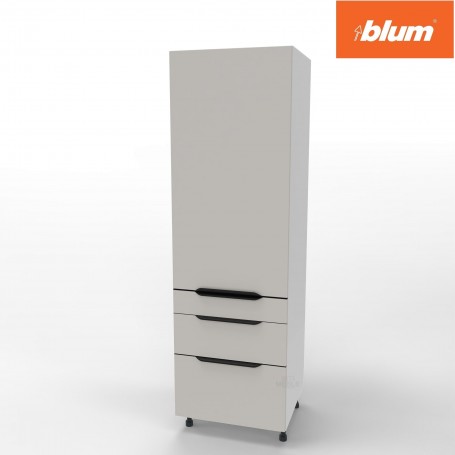 Kam Mono KC 4 SD60ST3/61 Słupek gospodarczy z trzema szufladami Blum 60cm