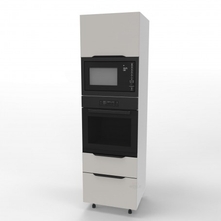 Kam Mono KC 4 SPM60SS2/71 Słupek do zabudowy piekarnika i mikrofali z szufladami 60cm