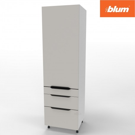 Kam Mono KC 4 SD60ST3/71 Słupek gospodarczy z trzema szufladami Blum 60cm