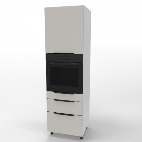 Kam Mono KC 4 SDP60SS3/71 Słupek do zabudowy piekarnika z trzema szufladami 60cm