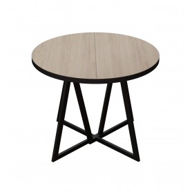 Stół Vikam VB 2 - Okrągły rozkładany - Blat z czarnym obrzeżem 95cm - 150cm