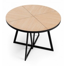 Stół Vikam VSB 2 - Okrągły rozkładany - Blat z czarnym obrzeżem 95cm - 150cm