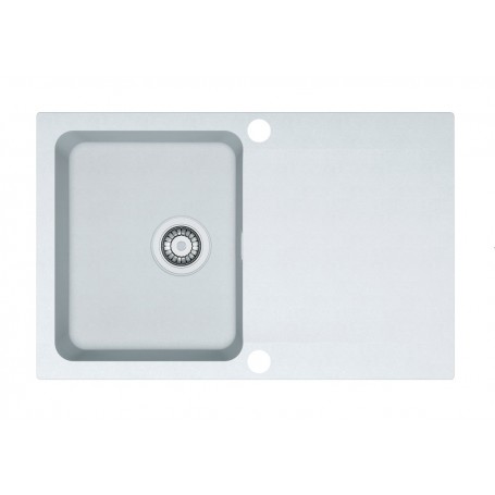 Zlewozmywak T2 Biały Tectonite 1-komorowy 780x500 z ociekaczem + syfon