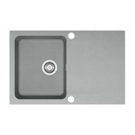 Zlewozmywak T2 Szary Tectonite 1-komorowy 780x500 z ociekaczem + syfon