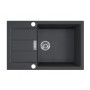 Zlewozmywak T4 Czarny Tectonite 1-komorowy 780x500 z ociekaczem + syfon
