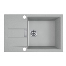 Zlewozmywak T4 Szary Tectonite 1-komorowy 780x500 z ociekaczem + syfon