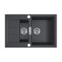 Zlewozmywak T5 Czarny Tectonite 1,5-komorowy 780x500 z ociekaczem + syfon