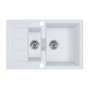 Zlewozmywak T5 Biały Tectonite 1,5-komorowy 780x500 z ociekaczem + syfon