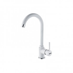 Bateria kuchenna B3 Biała – obrotowa wylewka 360°, ceramiczna głowica