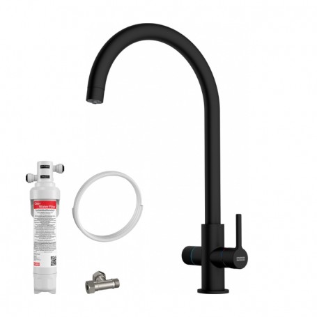 Bateria kuchenna BF 2 Czarny Mat + Zestaw startowy filtrujący - filtrowanie wody