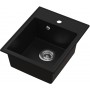 Pino 40|Zlewozmywak granitowy Czarny 400x500x185|Syfon manualny|