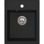 Pino 40|Zlewozmywak granitowy Czarny 400x500x185|Syfon manualny|