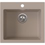 Zlewozmywak granitowy DITTO 50 + syfon SAVE SPACE |490mm x 450mm| Czarny, Szary, Beżowy
