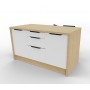 Wyspa kuchenna ZW8LPB 120x80| Blat + przegroda P2|127,2cm x 80cm|