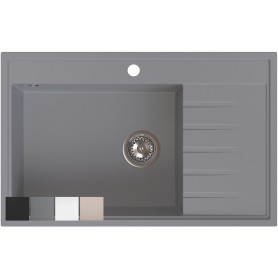 Zlewozmywak granitowy AXEL 160 Czarny- Biały - Szary - Beżowy