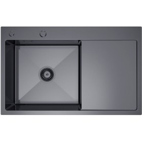 MASIVO 160 L PVD GRAFIT Zlewozmywak jednokomorowy ze stali szlachetnej 780x490