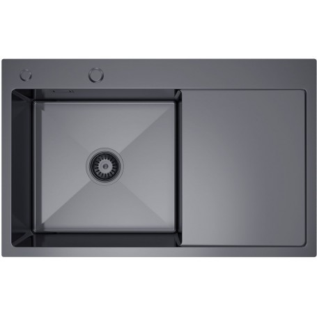 MASIVO 160 L PVD GRAFIT Zlewozmywak jednokomorowy ze stali szlachetnej 780x490
