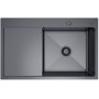 MASIVO 160 P PVD GRAFIT Zlewozmywak jednokomorowy ze stali szlachetnej 780x490