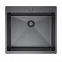 MASIVO 50 PVD GRAFIT Zlewozmywak jednokomorowy ze stali szlachetnej 500x500