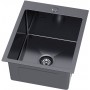MASIVO 40 PVD GRAFIT Zlewozmywak jednokomorowy ze stali szlachetnej 400x500