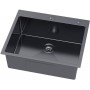 MASIVO 60 PVD GRAFIT Zlewozmywak jednokomorowy ze stali szlachetnej 600x500
