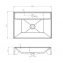 KATIA 50 Umywalka prostokątna nablatowa / przyścienna 50cm x 35cm