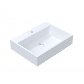 CAROLINE 60 Umywalka prostokątna nablatowa / przyścienna 55cm x 42cm