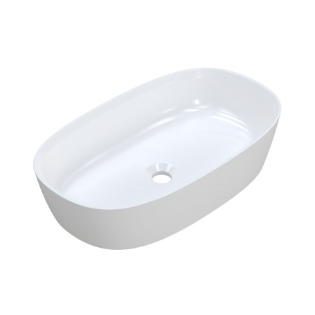 RINA XL Umywalka owalna nablatowa 60cm x 34cm