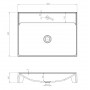 ERNA 60 Umywalka prostokątna nablatowa 60cm x 45cm