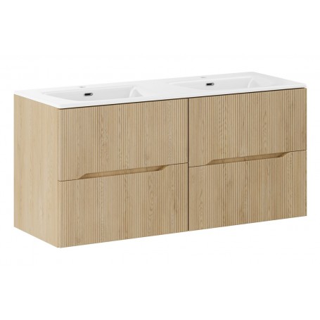 NORDIC CREMONA Szafka łazienkowa z umywalką dwukomorową SKY 120cm - SET-NC 120CM UM SKY