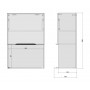 Kam Mono KC 4 WOM60/90 Szafka wisząca z półką na mikrofale 60cm