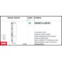 Kam Mono KC 4 SWAR30x58/61 Słupek kończący z witryną aluminiową 30cm