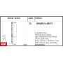 Kam Mono KC 4 SWAR30x58/71 Słupek kończący z witryną aluminiową 30cm