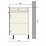 Kam Mono KC 2 DSS60.1/1 Szafka jednodrzwiowa z szufladą 60cm