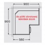Kam Mono KC 2 DRP90 Szafka narożna dwudrzwiowa 90cm x 90cm