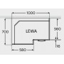 Kam Mono KC 2 DRZ100x70 LEWA Szafka narożna zlewowa 100cm x 70cm