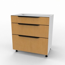 Kam Mono KC 2 DSS75/3 Szafka z trzema szufladami Slimbox 75cm