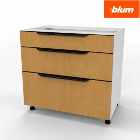 Kam Mono KC 2 BDST80/3 Szafka z trzema szufladami BLUM 80cm