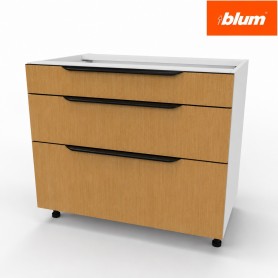 Kam Mono KC 2 BDST90/3 Szafka z trzema szufladami BLUM 90cm